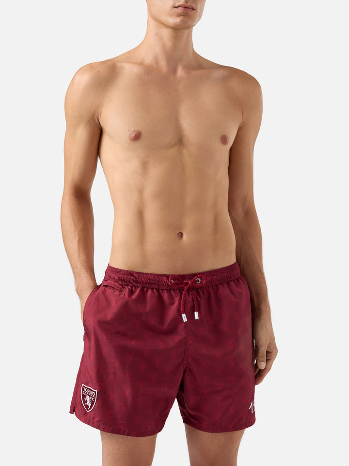 Lightweight fabric swim shorts Lighting with Torino print | TORINO FC SPECIAL EDITION