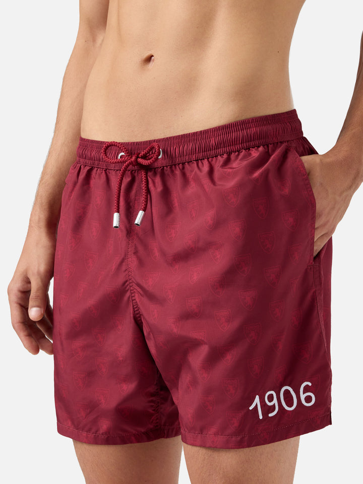 Lightweight fabric swim shorts Lighting with Torino print | TORINO FC SPECIAL EDITION