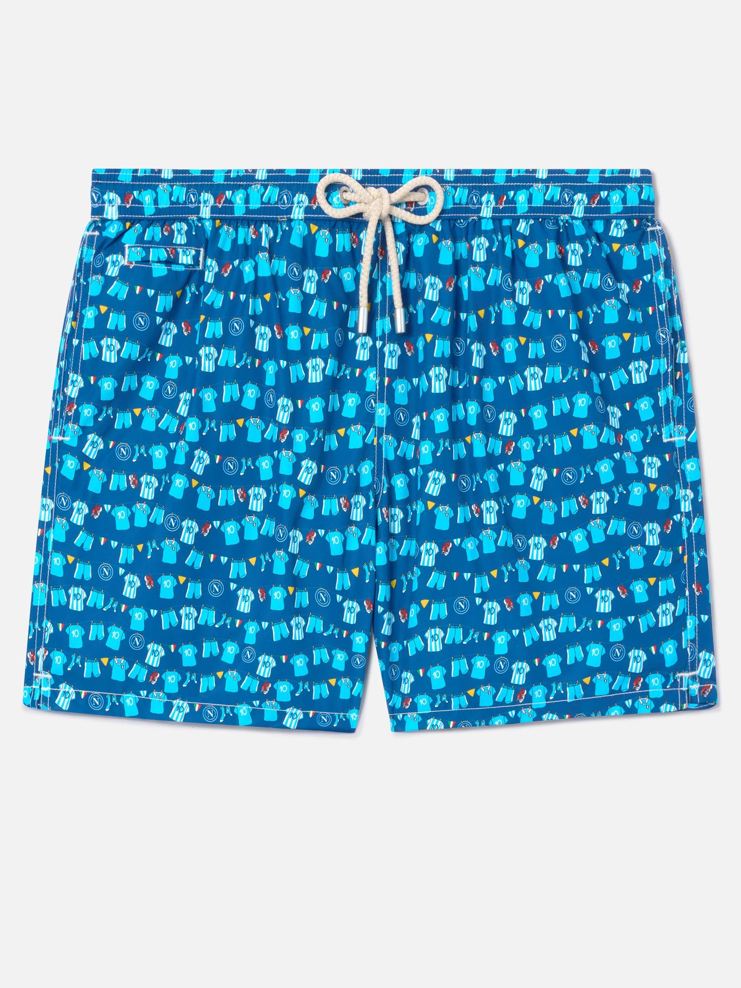 Marineblaue Lighting Micro Fantasy Badeshorts mit SSC Napoli Balconi-Print | SSC NAPOLI SPECIAL EDITION 