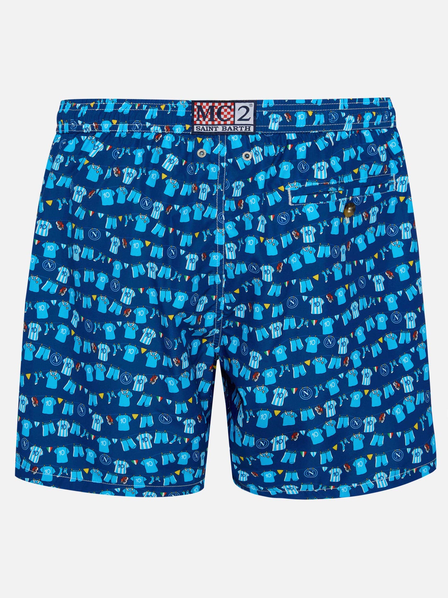 Short de bain Lighting Micro Fantasy bleu marine avec imprimé SSC Napoli Balconi | SSC NAPOLI SPECIAL EDITION 