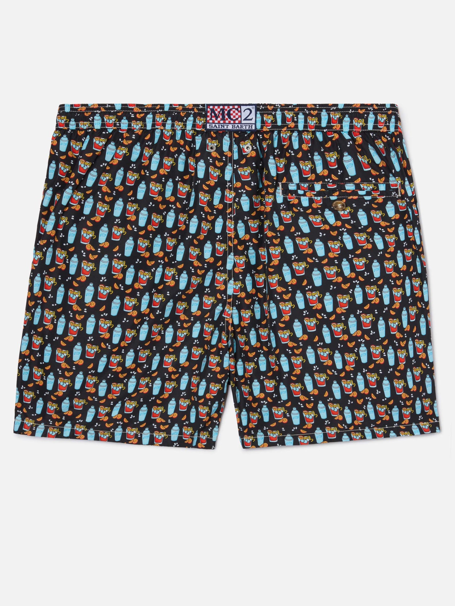 Black Lighting Micro swim shorts with negroni all-over print