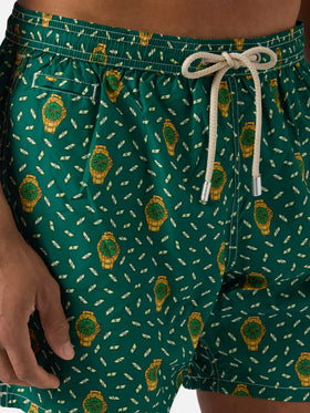 Costume mare Lighting Micro verde con stampa rich mayer all-over