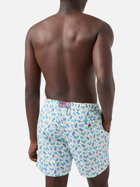 White Lighting Micro swim shorts with padel and gin all-over print