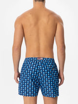 Man light fabric swim shorts with Napoli logo print | SSC NAPOLI SPECIAL EDITION