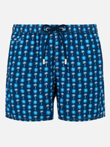 Man light fabric swim shorts with Napoli logo print | SSC NAPOLI SPECIAL EDITION