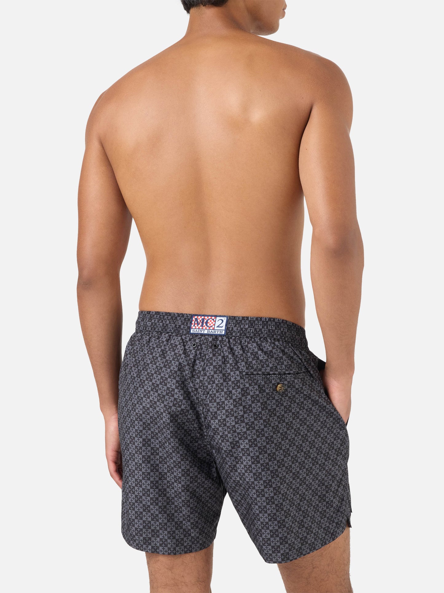 Bañador tipo shorts Black Lighting Micro con estampado Pisa SC Croce | PS SC SPECIAL EDITION 