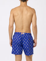 Man lightweight fabric swim shorts with Parma logo print | PARMA CALCIO SPECIAL EDITION