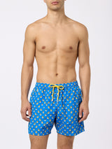 Man lightweight fabric swim shorts with Ducky and Napoli logo print | SSC NAPOLI SPECIAL EDITION