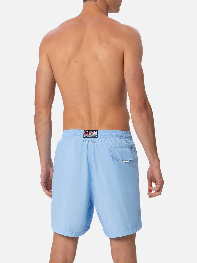 Man lightweight fabric sky blue swim-shorts Lighting Pantone | PANTONE SPECIAL EDITION