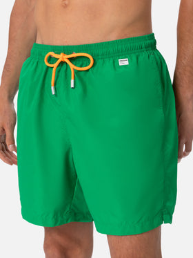 Man lightweight fabric grass green swim-shorts Lighting Pantone | PANTONE® SPECIAL EDITION