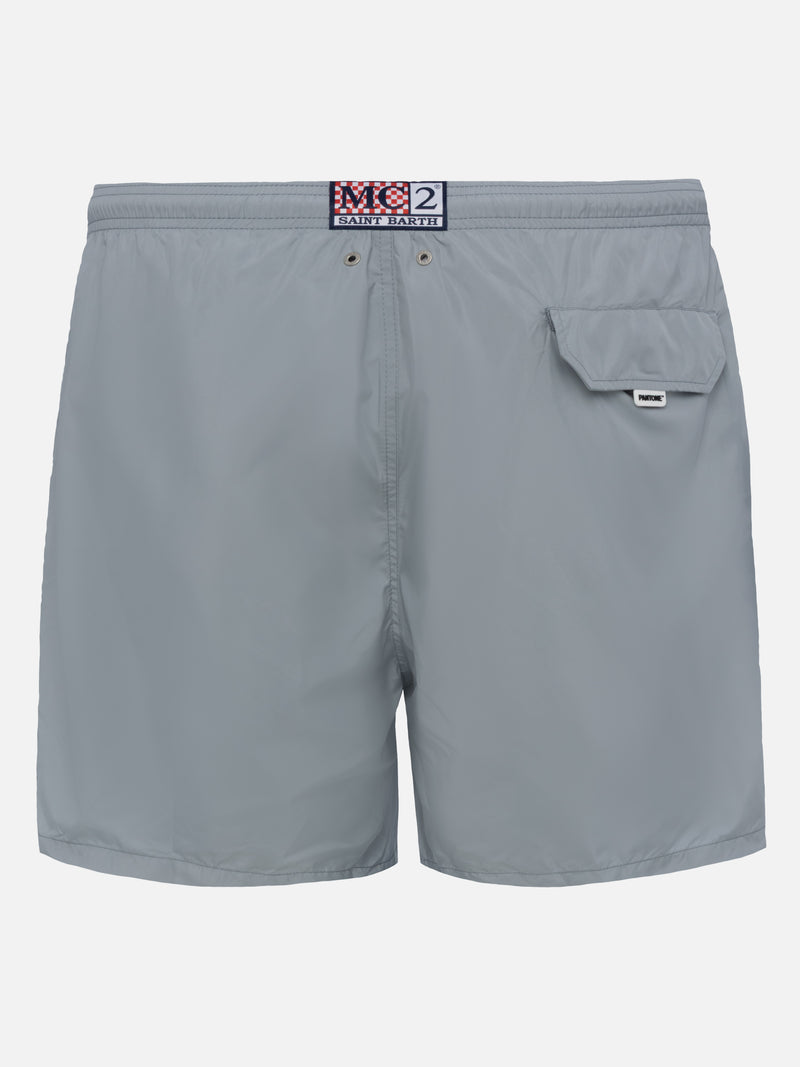 Graue Badeshorts aus leichtem Stoff Lighting Pantone | PANTONE® SPECIAL EDITION