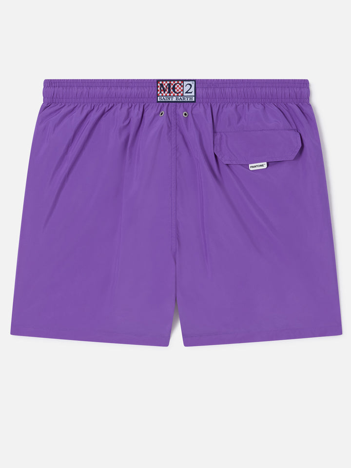 Lila Badeshorts aus leichtem Stoff Lighting Pantone | PANTONE® SPECIAL EDITION