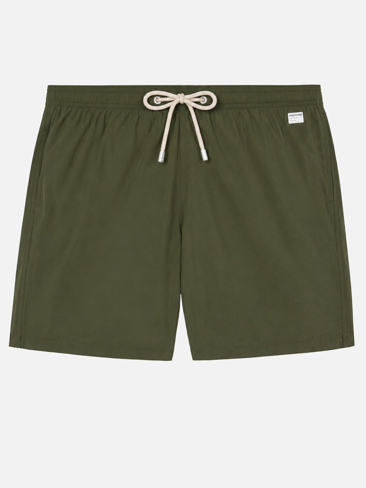 Leichte Badehose aus Stoff in Military-Grün Lighting Pantone | PANTONE® SPECIAL EDITION 