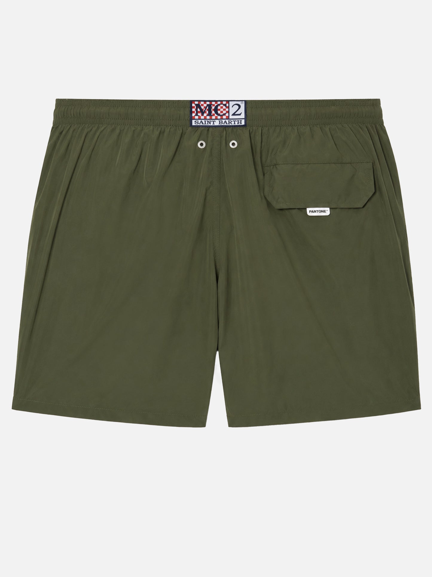 Leichte Badehose aus Stoff in Military-Grün Lighting Pantone | PANTONE® SPECIAL EDITION 