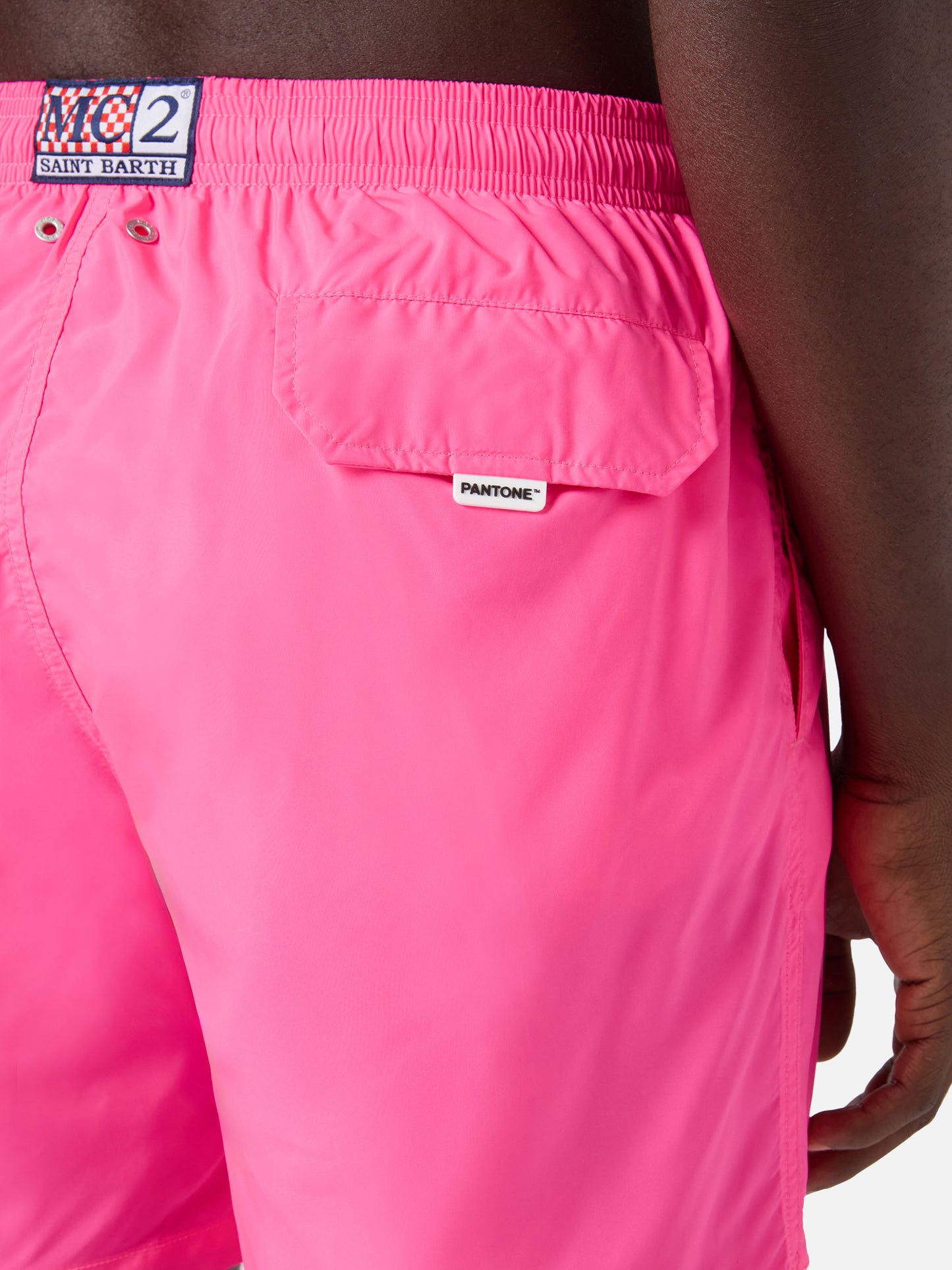Lighting Pantone swim shorts in solid fluo pink | Special Edition