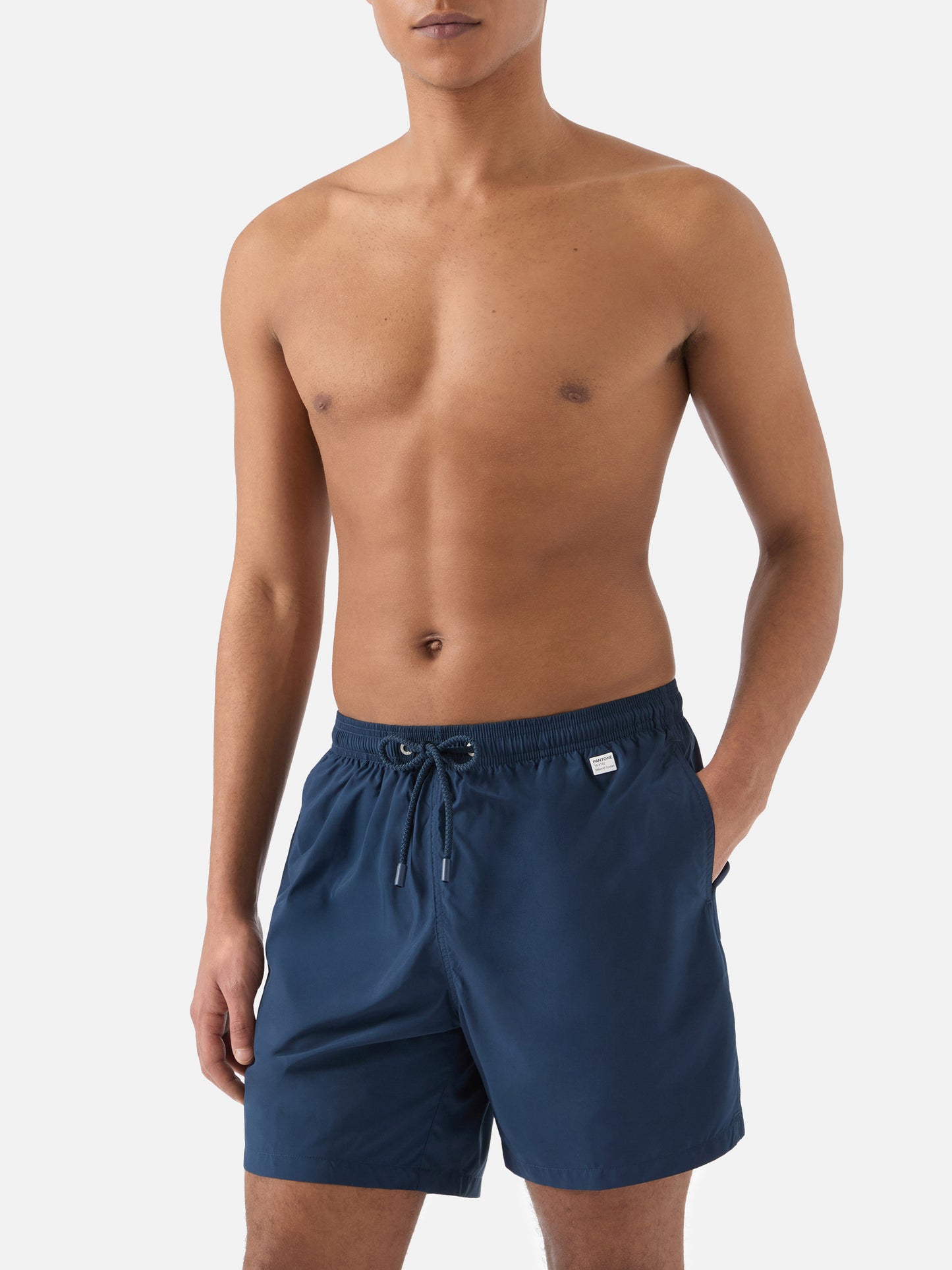 Lighting Pantone swim shorts in solid dark blue | Special Edition