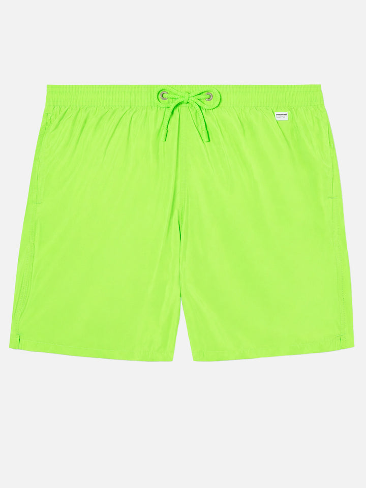 Short de bain Lighting Pantone en vert fluo | Édition spéciale 