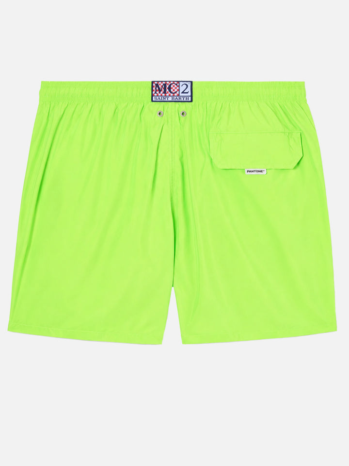 Short de bain Lighting Pantone en vert fluo | Édition spéciale 