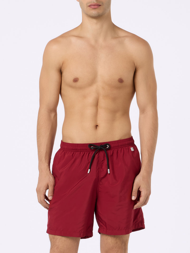 Man lightweight fabric burgundy swim-shorts Lighting Pantone | PANTONE SPECIAL EDITION