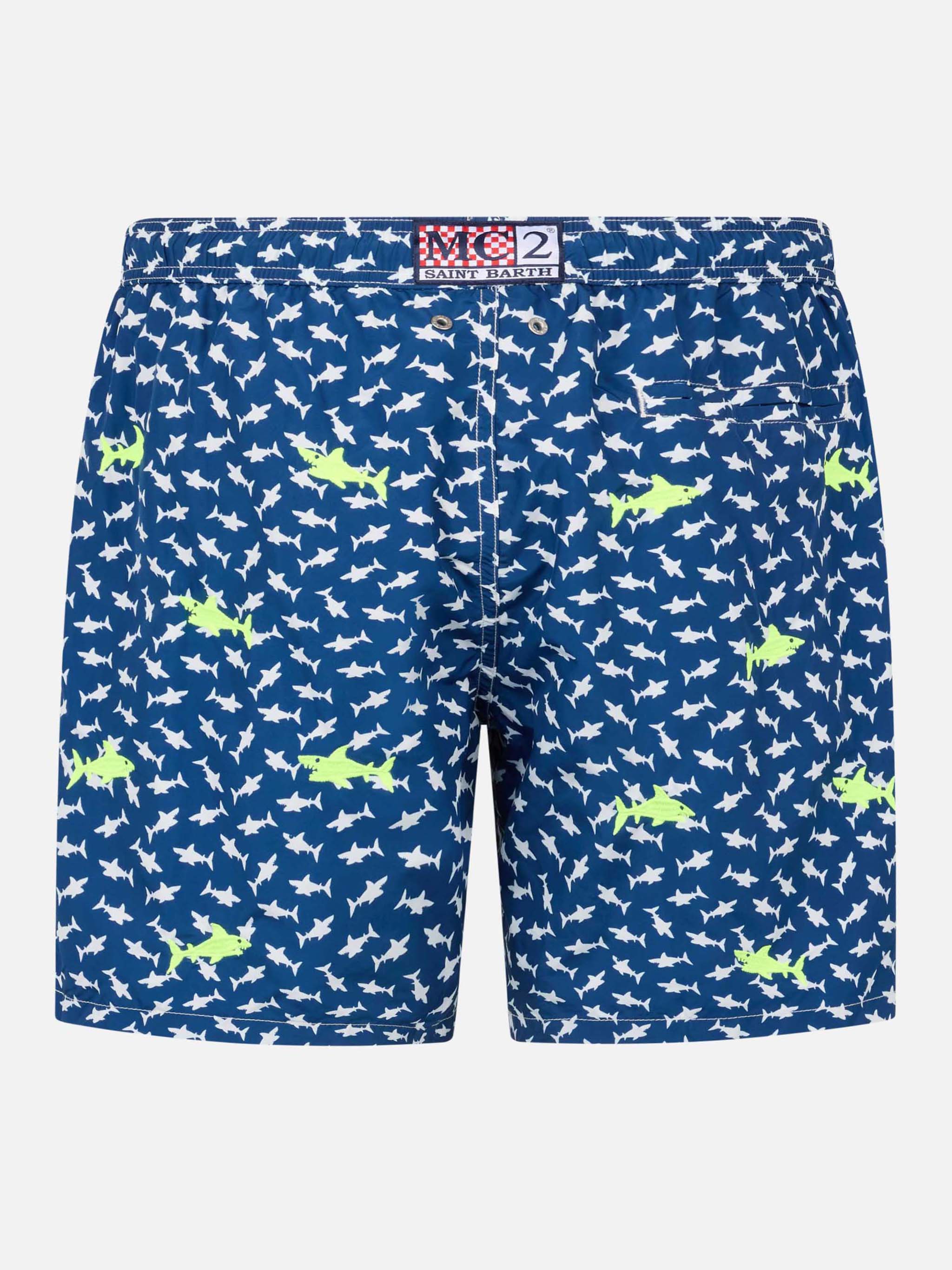 Badeshort Für Männer – Zweifarbig, Aus Nylon, Mit Innennetz, 2 Seitentaschen & Gesäßtasche Mit Reißverschluss