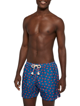 Lightweight fabric swim-shorts Lighting 70 with crabs print
