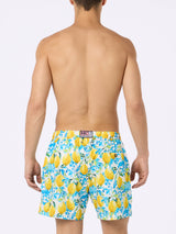 Herren-Badeshorts Lighting 70 aus leichtem Stoff mit Majolika-Print