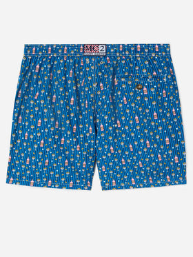 Costume mare Lighting Micro navy con stampa cocktail all-over