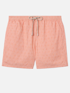Orange Lighting Micro swim shorts with all-over octopus print