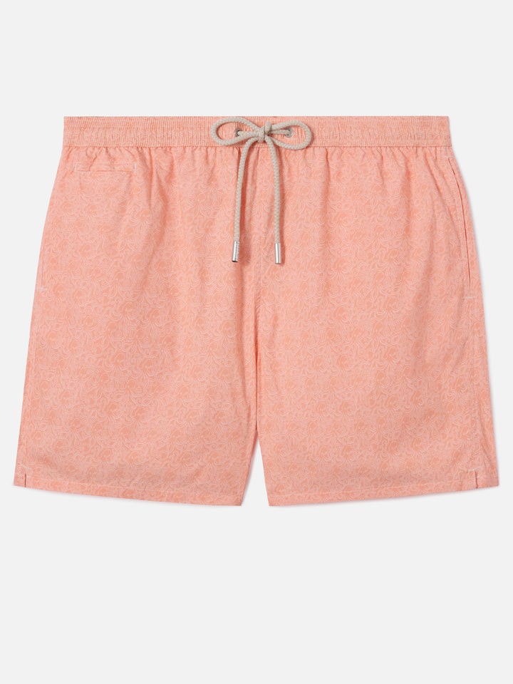 Orange Lighting Micro swim shorts with all-over octopus print