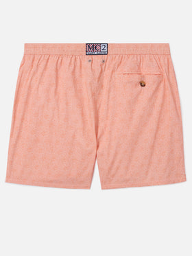 Orange Lighting Micro swim shorts with all-over octopus print