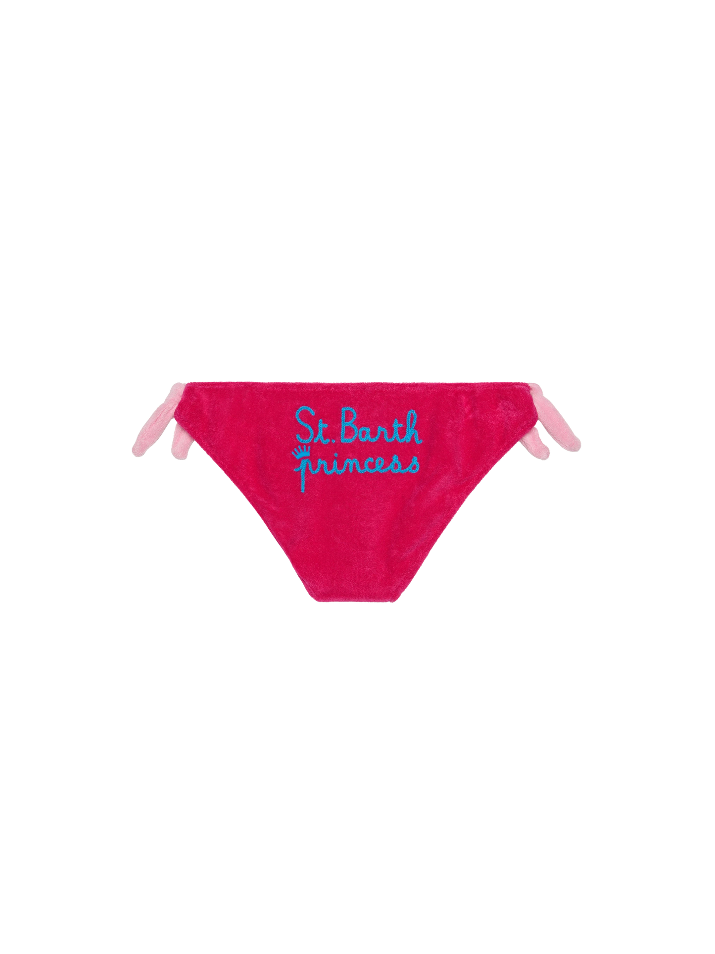 Girl fucsia swim briefs with embroidery - MC2 Saint Barth