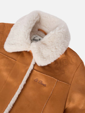 Giacca Lorayne Jr in eco montone con ricamo texano