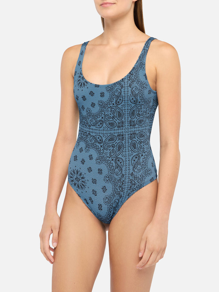 Costume intero Lora crinkle con stampa bandana