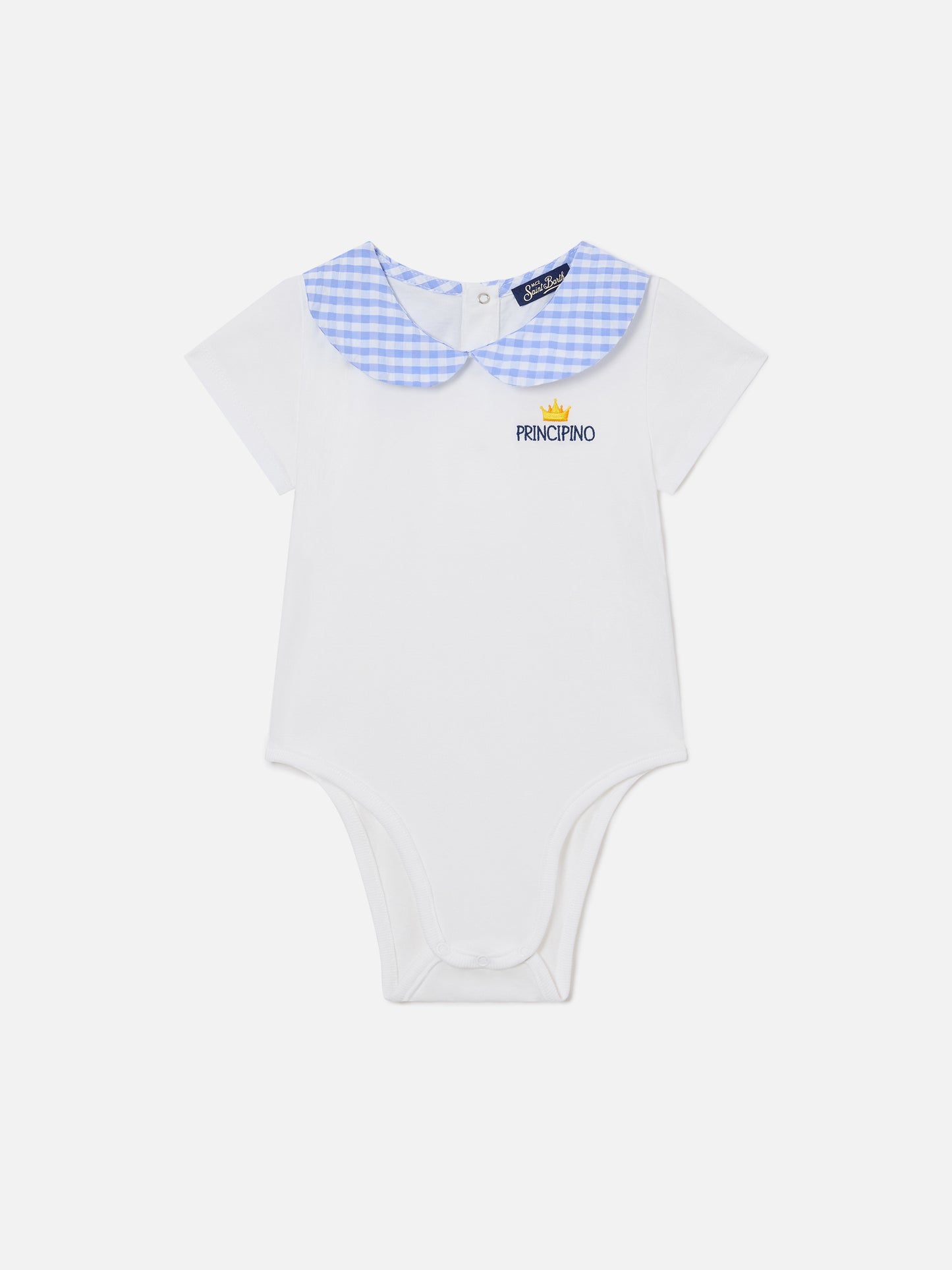 Lou organic cotton bodysuit with Principino embroidery