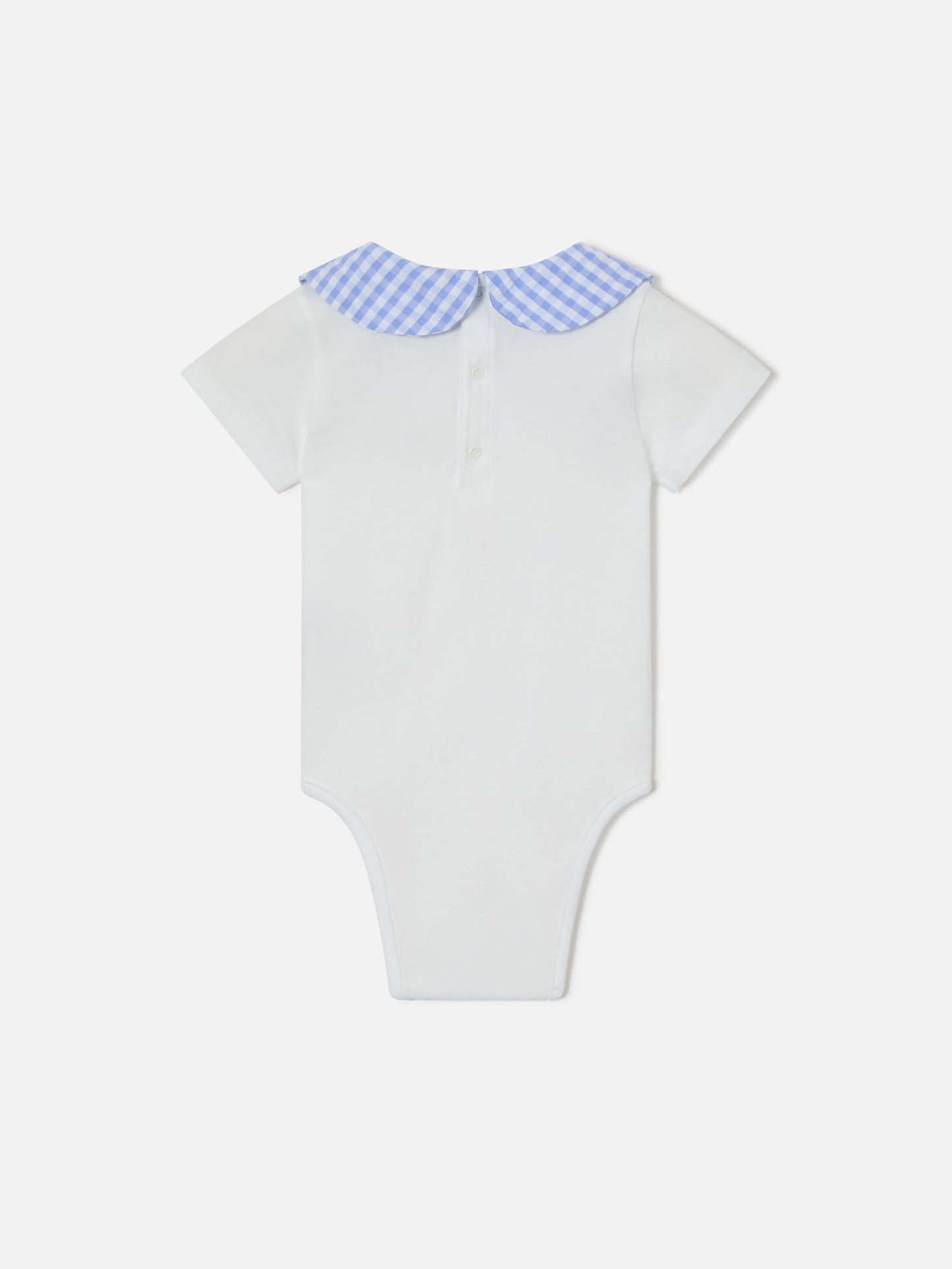 Lou organic cotton bodysuit with Principino embroidery
