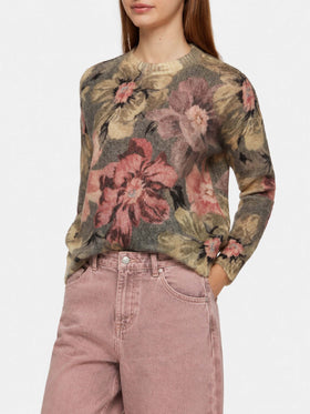 Floraler Louise Mohair-Pullover 