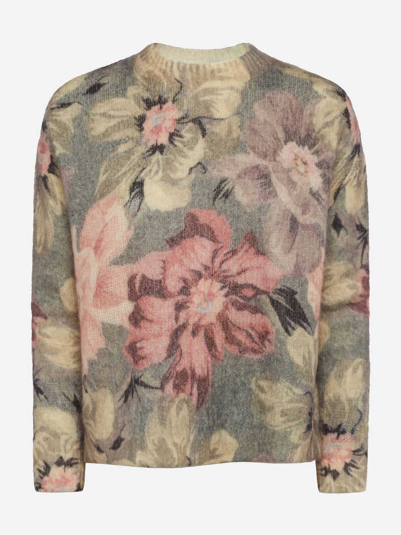 Maglione da donna mohair Louise con stampa a fiori