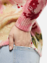 Maglione in mohair da donna Louise con stampa peonia