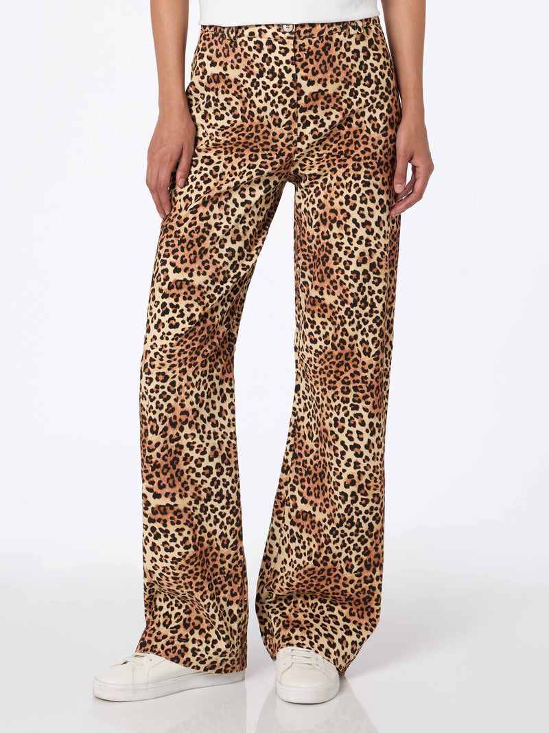 Woman pant Lisbeth corduroy sand leopard