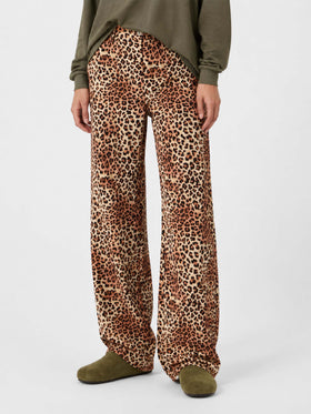 Pantalon en velours côtelé léopard Lisbeth 