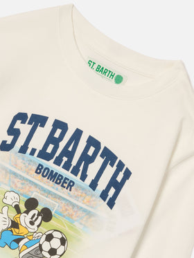 White Luton organic cotton long sleeve t-shirt with Mickey Mouse print | Special edition