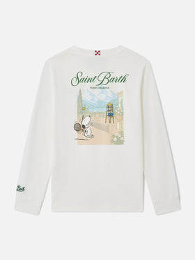 Camiseta Luton de manga larga en blanco con estampado Tennis Paradise | PEANUTS SPECIAL EDITION 