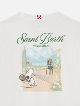 Camiseta Luton de manga larga en blanco con estampado Tennis Paradise | PEANUTS SPECIAL EDITION 
