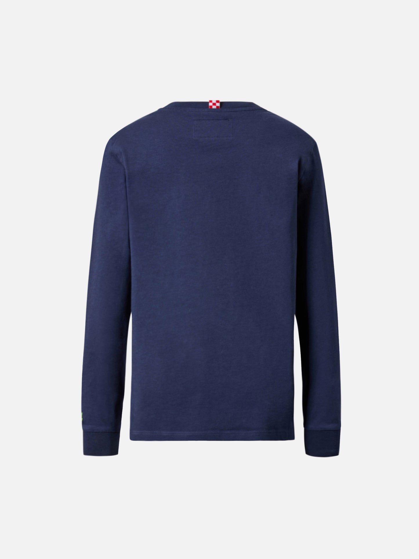 T-shirt Luton in cotone blu a maniche lunghe con ricamo Bello e Monello
