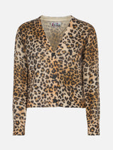 Cardigan da donna Lyza leopardo sabbia