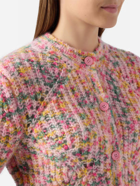 Mabelle multicolor mouliné yarn cardigan