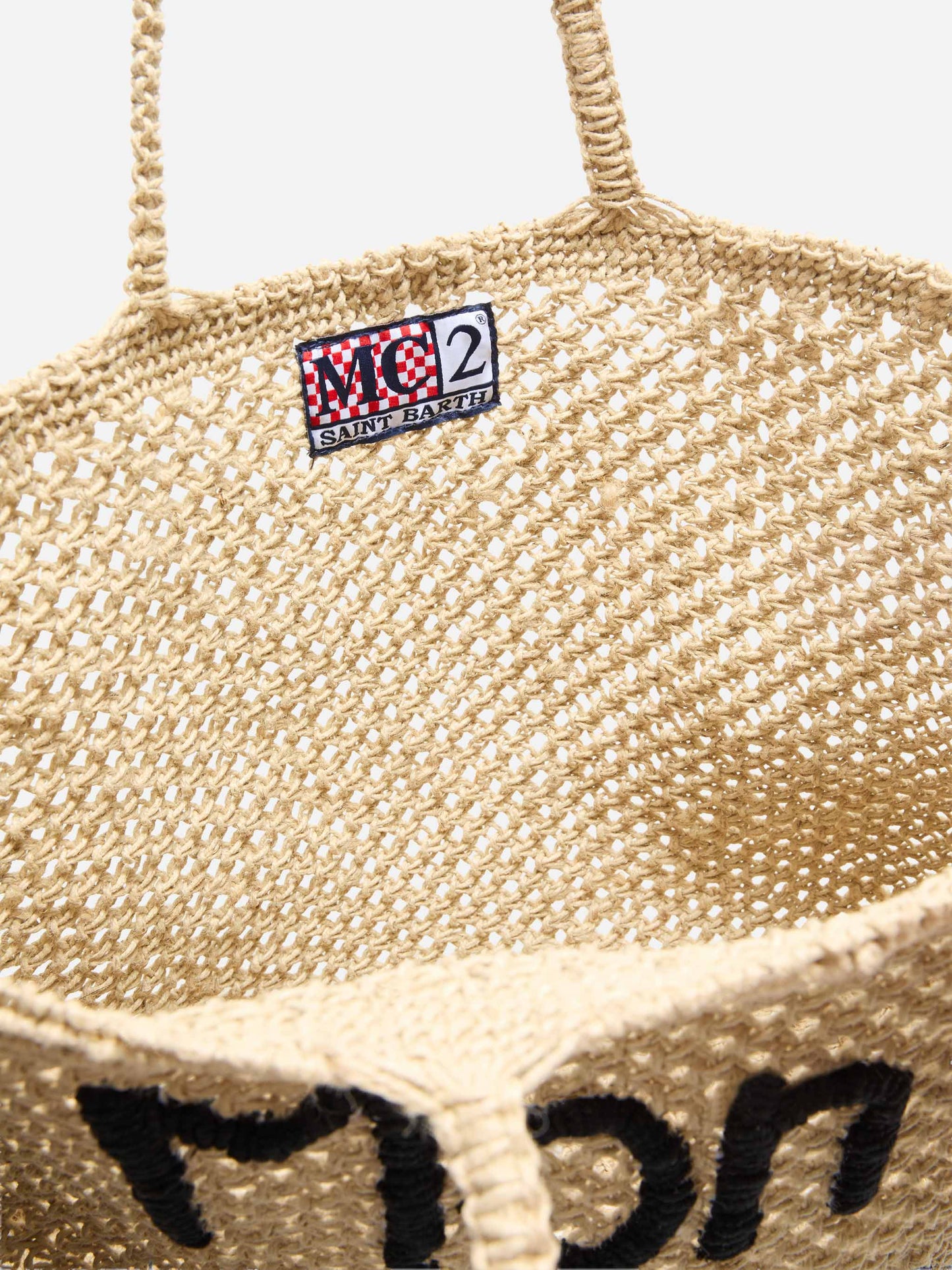 Mon Amour jute bag with handcrafted embroidery