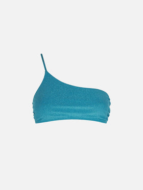 Lurex Sky One-Shoulder-Bralette