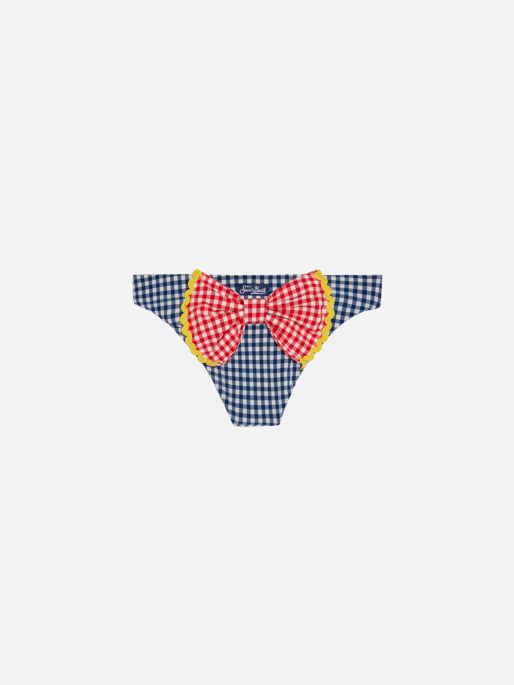Girl swim briefs with gingham print - MC2 Saint Barth