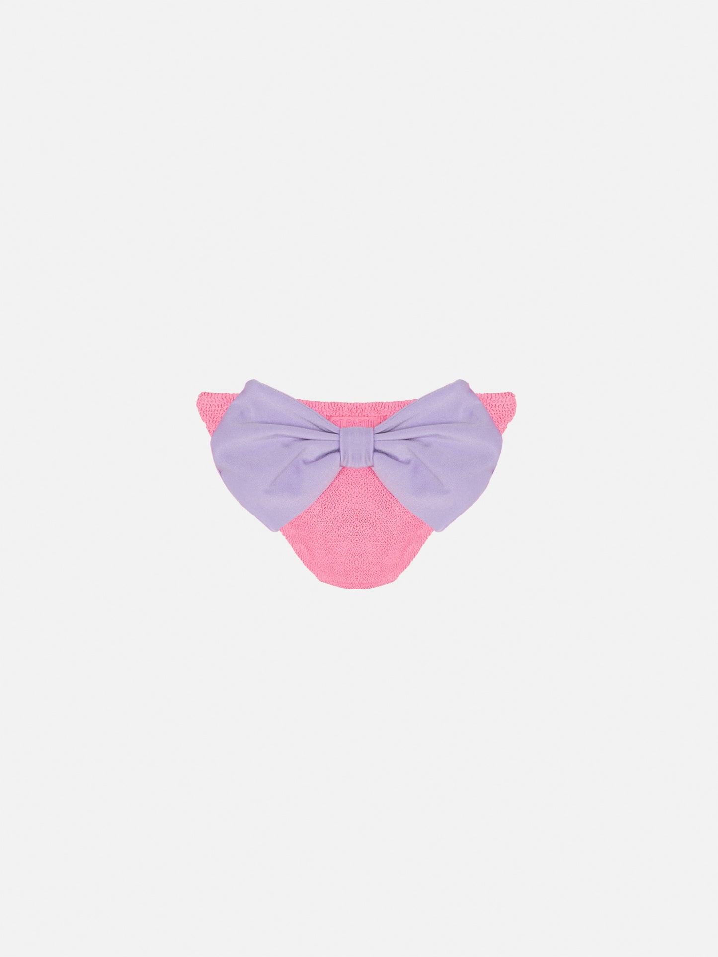 Madame pink crinkle swim briefs with bow
